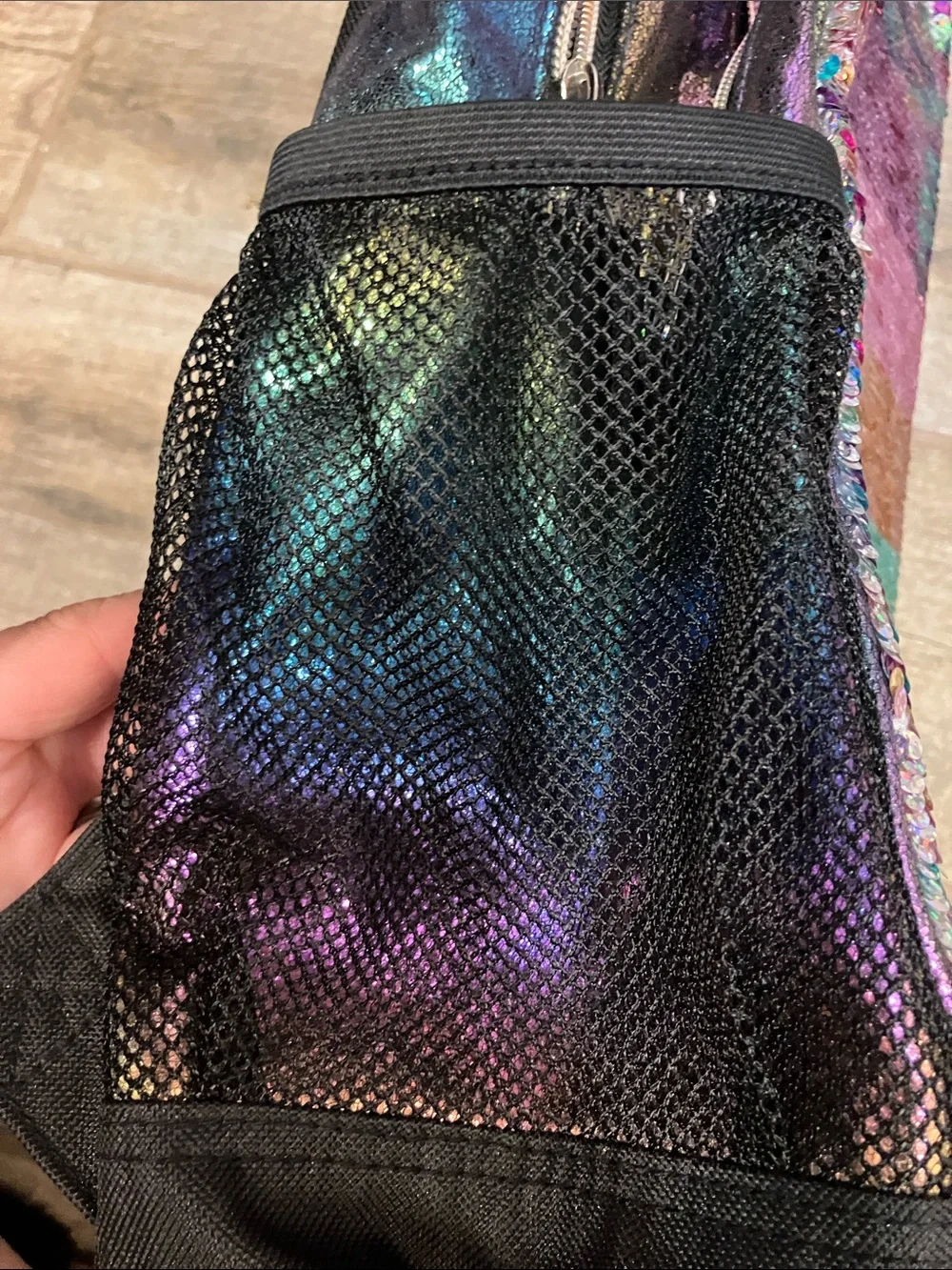 The Children's Place Silver Sequin Backpack with Rainbow Heart
